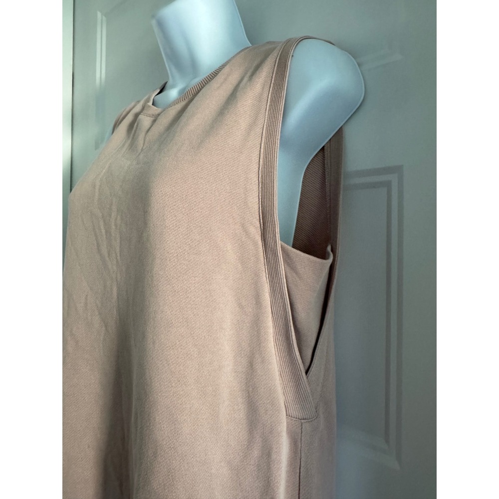 COS Dusty Rose Cotton Lyocell Sleeveless Midi Dress Crew Neck - Picture 4 of 9